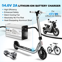 54.6V 2A Charger for 48V Lithium-ion Battery