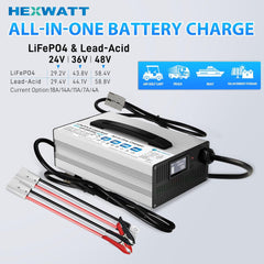 24V/36V/48V LiFePO4 & AGM All in One Battery Charger
