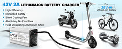 42V 2A Charger for 36V Lithium-ion Battery